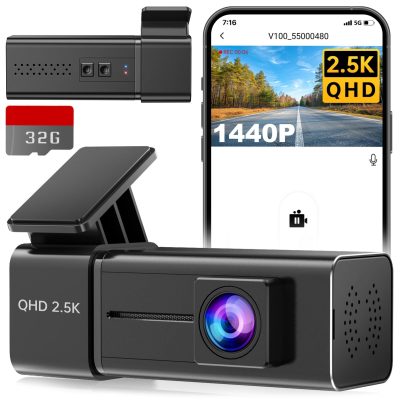 Dash Cam WiFi 2.5K Dashcam, E-YEEGER Front Dash Camera for Cars