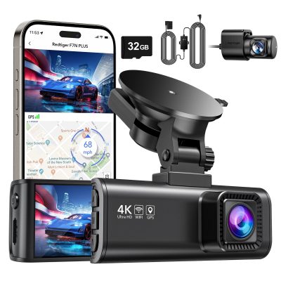 REDTIGER Dash Cam Front Rear, 4K/2.5K Full HD Dash Camera for Cars