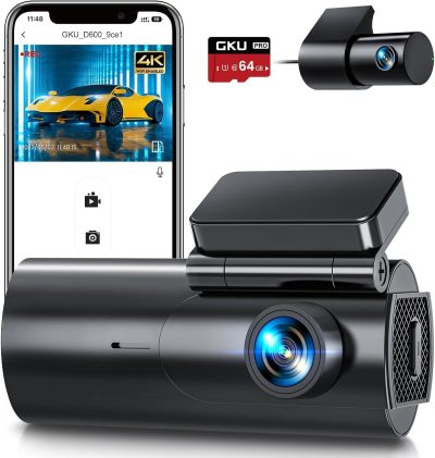 GKU Dash Cam Front and Rear Camera