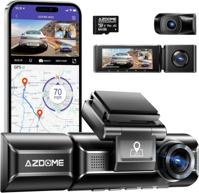 AZDOME M550 3 Channel Dash Cam, 4K+2.5K