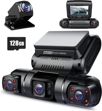 PRUVEEO 360 Degree View 4 Channel Dash Cam