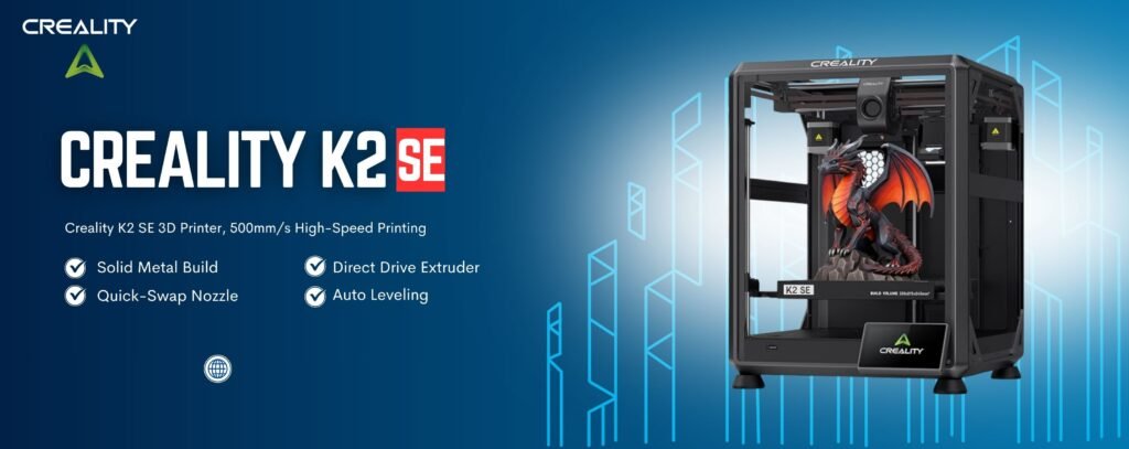 Creality K2 SE high-speed 3D printer with multi-color CFS system